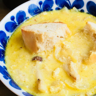 ひたベーグルで楽しむ♡カレー風味のミルクスープ  |  ベーグルレシピ 画像２